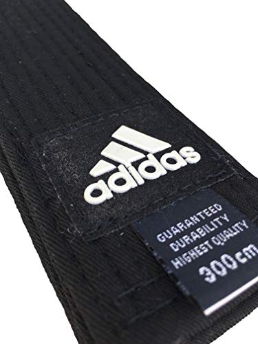 adidas Black Belt for Martial Arts - Taekwondo, Karate, Judo and Jiu Jitsu - Narrow (4cm) - Thumbnail 2