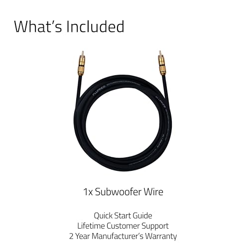 Fluance Premium Grade Subwoofer Cable with Gold-Plated RCA Connectors, High-Performance OFC Cable with Durable Rubber Insulator for Subwoofer, Home Theater, Amplifier - 12 ft by Fluance - Image 8