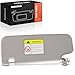 A-Premium Passenger Right Side Sun Visor Compatible with Chevrolet Sonic 2012-2020, Spark 2013-2016 - Without Vanity Light, with Vanity Mirror, Gray Color - Replaces P95327507