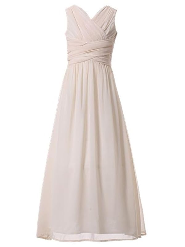 Happy Rose Flower Girl's Dress Party Dresses Juniors Long Bridesmaid Dress Ivory Cream 16 by Happy Rose - Image 4