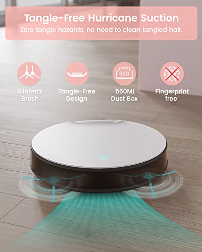 Lefant Robot Vacuum Cleaner, Slim & Quiet, Tangle-Free 4 Modes Vacuum Robotic For Girl/Woman, Support Wi-Fi/App/Alexa Echo/Google Control, Ideal For Pet Hair Hard Floor And Low Pile Carpet N1K #TOP1