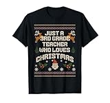 Ugly Christmas Santa Claus Third Grade Teacher