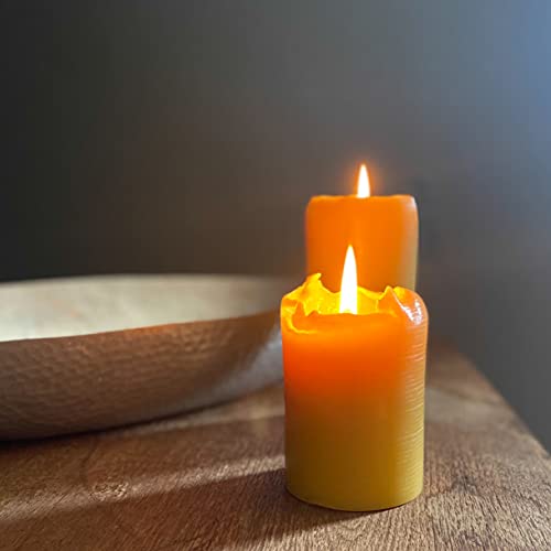Bluecorn Beeswax 100% Pure Raw Beeswax Pillar: 2"X 4.5" #TOP3