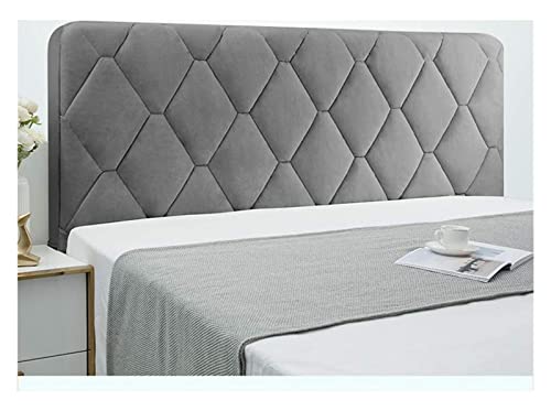 Hoofdbord Slipcover - Headboard Cover, Bed Headboard Slipcover beschermer met Stretch kant en Pocket Solid Color stofdicht katoenen Cover voor Twin Full Queen King Headboard, 210cm (83inch) - Afbeelding 3