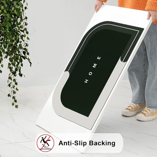 Image of Rubber Bath Mat 4 MM, Anti-Skid Water Soaking Bathroom Rug Door,Floor mat, Soft Quick Dry Water Absorbent Mat for Home Office 40x60cm - Grey