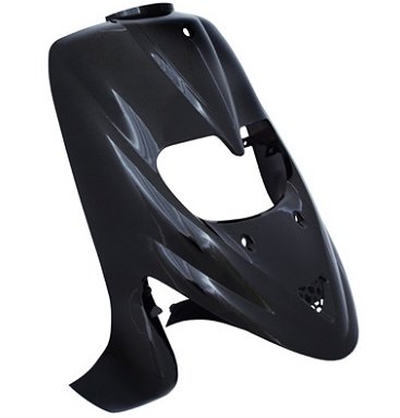 Carenage Gilera 50 Stalker face avant noire pour trajets urbains quotidiens