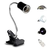 Bonheur 爬虫類ライトスタンド 紫外線ライトソケット クリップスタンド式 両生類 亀 カナヘビ リクガメ トカゲ E26