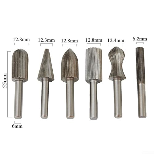 Set de 6 fresas de carburo para tallado fino, 6 mm miniatura 2