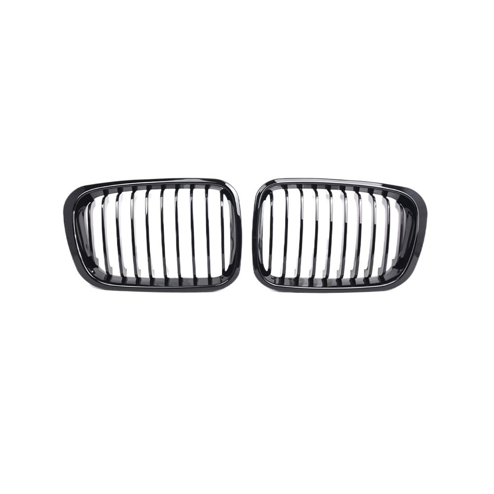 Rejilla frontal negra de acabado brillante con protector integrado para Serie 3 E46 8