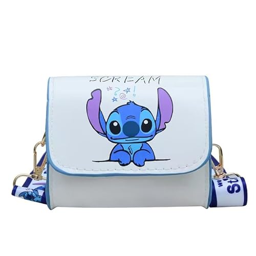 For Stitch Crossbody Bags for Women Teenagers Girls Purse Shoulder Bag for Shopping Vacation Stitch Gifts for Girls (white)