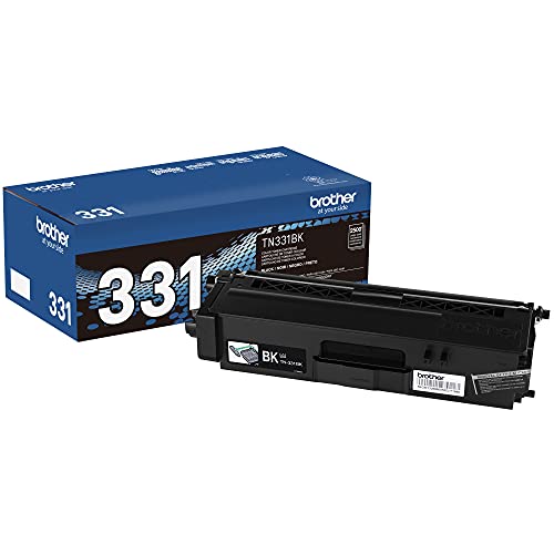 Brother Genuine Standard Yield Toner Cartridge, Tn331Bk, Replacement Black Toner, Page Yield Up To 2,500 Pages, Amazon Dash Replenishment Cartridge, Tn331 #TOP12