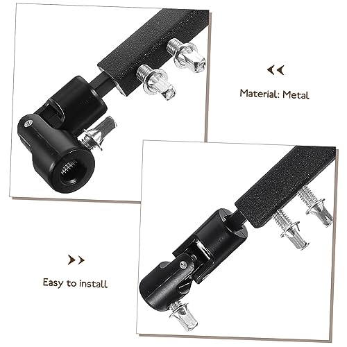 Barra Conectora Metal Doble Pedal Bombo Tambor Negra miniatura 6