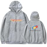 YIZZZFA Manuel Turizo Dopamina Sudaderas Manga Larga, Ropa Unisex, Cuello Redondo Informal, Estampado,Gris,XL