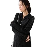 [ビス] 膨れジャガードカットソーワンピース ブラック(01) F