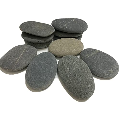 Flache Steine zum Bemalen 10-12 cm – Juexiyarticle, 3 Stück