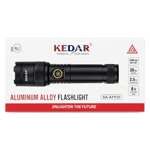 Image of kedar-sa-at1101 Torch Light, Adjustable zoomin Zoom Out with Adjustable 3 Lights Modes