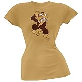 Family Guy - Womens Angry Monkey Juniors T-Shirt Small Tan