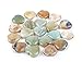 JIC Gem Set of 20 pcs 30mm Amazonite Healing Crystal Fluorite Heart Love Carved Palm Worry Stone Energy Yoga and Decoration