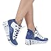 Jeans Sports Shoes, Handmade Women's Sports Shoes, Blue Jeans Embroidered Sports Shoes, Women's Sports Shoes, Birthday gift (6.5, blue)