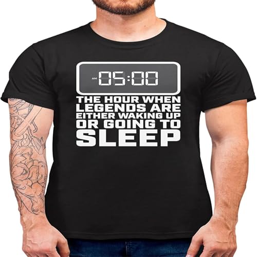 NTFQKURC 5Am The Hour When Legends Are Either Waking Up Or Going to Sleep Gaming T Tshirts Camisetas y Tops(Small)