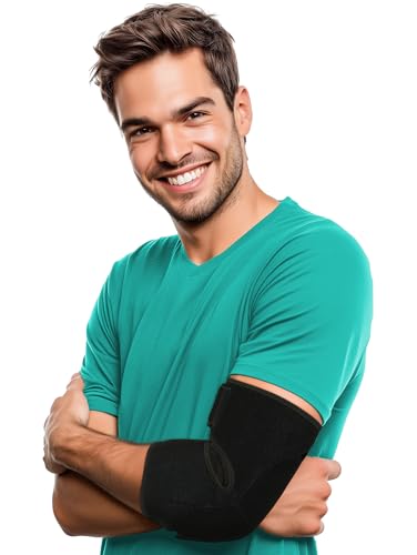 Soft Elbow Pad For Bursitis & Elbow Tendonitis Relief Wrap | Padded Compression Sleeve for Bursitis | Tendonitis Relief Wrap Pads | Tennis Elbows Brace for Women Men | Arm Cushion Brace (Large/XL)