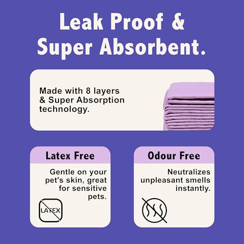 Image of Canada Pet Training Pads with Adhesive Tape - 8 Layers Super-Absorbent Pee Pads with Built in Pet Attractant for Dogs - Leakproof Pee Pads - Small, Medium Dog Pee Pads (50, 45x60 cm)