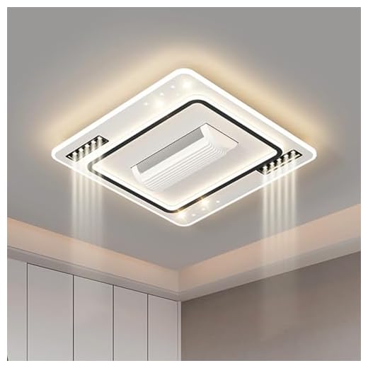 amiciSmart Luxury Bladeless Ceiling Fan with Integrated LED Lighting | Remote Control | Adjustable Speed & Brightness| Bunk-Bed Children Safety,Acrylonitrile Butadiene Styrene