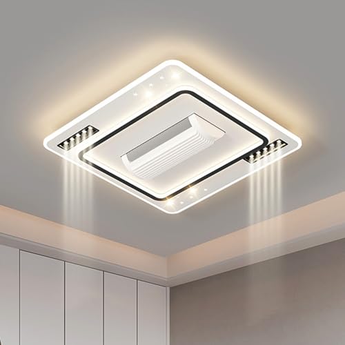 Image of amiciSmart Luxury Bladeless Ceiling Fan with Integrated LED Lighting | Remote Control | Adjustable Speed & Brightness| Bunk-Bed Children Safety,Acrylonitrile Butadiene Styrene