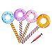 Aufblasbarer Donut Lollipop 80cm Candyland Geburtstagsfeier Dekorationen Große Aufblasbare Süßigkeiten Luftballons Donut Form Ballon Pool Strand Party Favors Dekoration für Kinder mit Luftpumpe (4 Stk