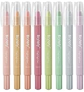 BRYTEFY Bible Highlighters and Pens No Bleed, 8 Pack Assorted Pastel Colors Gel Highlighters Set,...