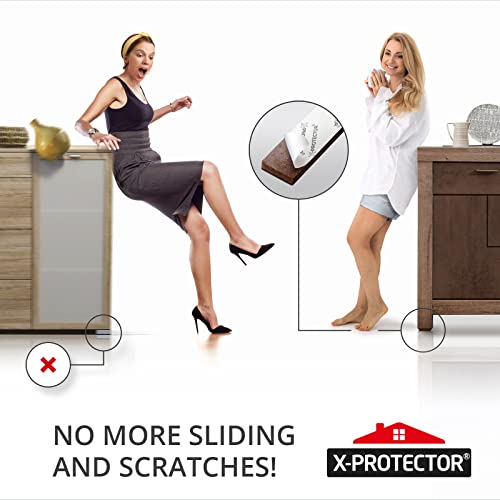 Non-Slip Furniture Pads X-Protector 8 Pcs – 1” X 4” Rubber Furniture Pads – Ideal Furniture Grippers – Self-Adhesive Furniture Grips For Furniture Feet – Non-Skid Furniture Pads Floor Protectors! #TOP5
