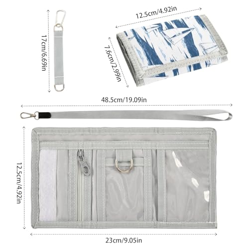 ALAZA Kids Wallets for Boys Girls Toddler Trifold Wallet Children Small Sail Boat with Zipper Coin Pocket3