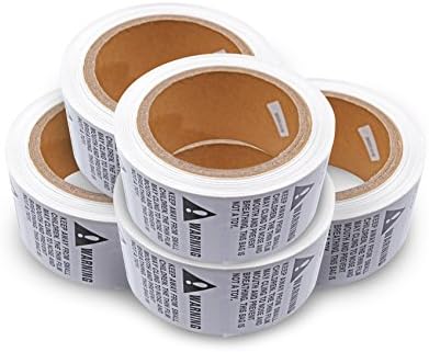44LLC Suffocation Warning Keep Away from Children Stickers - 5 Rolls/2500 Labels