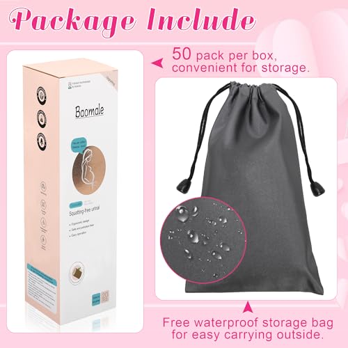 Luxiv 20 50 Pcs Disposable Female Urination Device, Portable Girl Urinal Funnel Women Outside Pee Cup Waterproof Paper Standing Pee Disposable Cup Female Urinal for Camping, Hiking (50) - Thumbnail 7