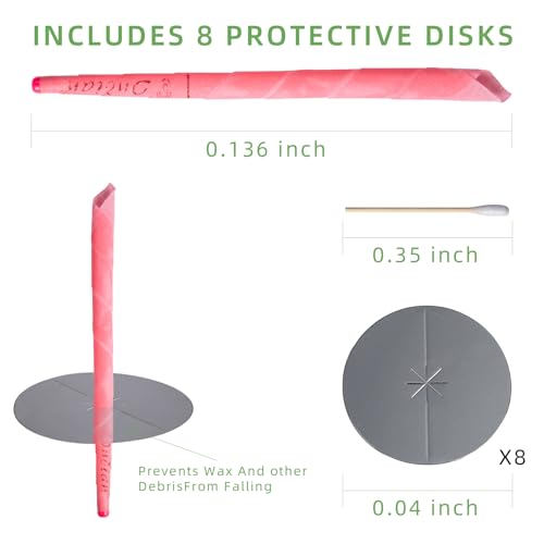 Ear candles,16pcs All Natural Hopi Ear candles Beeswax Candling Cones,Lindastas Ear wax candles,100% Non-Toxic Cylinders Fragrance Hollow Cone Candles with(8 Colours)+8 Protective Disks+30 Cotton Swab - Image 4