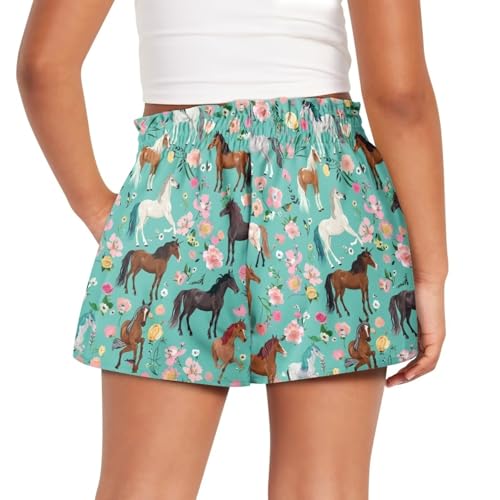 Girls High Waisted Shorts with Pockets Casual Athletic Shorts for 1-16 Years Old4