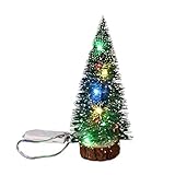 albero natale miniatura Funge da luce ambientale: questo mini albero di Natale non solo funge da delizioso centrotavola durante le festività natalizie, ma funge anche da luce atmosferica di notte..La sua versatilità lo rende un'aggiunta pratica a qualsiasi spazio, elevando senza sforzo lo spirito festivo e creando un ambiente accogliente.