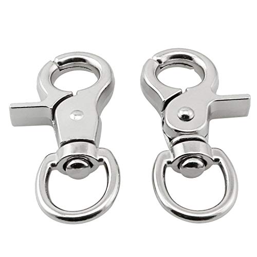 Heyous 6Pcs Zinc Alloy Trigger Snap Hooks, 360 Degree Swivel Spring Buckle Metal Swivel Clips Heavy Duty Snaps Hook For Webbing, Straps, Wires, Cords, Pet Collars, Leather Belt Etc. #TOP16