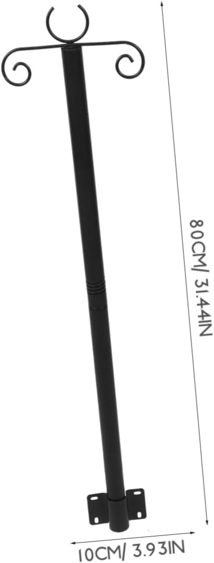 Totority 2sets Outdoor Hanging Light Support Rods Heavy Duty Poles for String Lights and Bird Feeders Easy Installation Resistant Design for Patios and Gardens