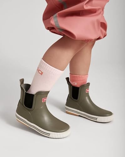 Reima Ankles Waterproof Low Cut Rain Boots Outdoor Rubber Boot For Kids, Greyish Green, 1.5/2 Little Kid #TOP5