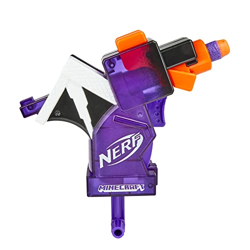 Image of Nerf MicroShots Minecraft Ender Dragon Mini Blaster, Minecraft Dragon Mob Design, Includes 2 Official Elite Darts, Priming Handle