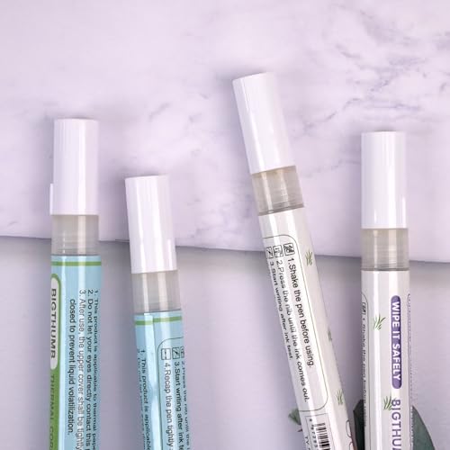 Clobeau White Thermal Paper Erase Pen Disappearing Ink White Out Pen Thermal Paper Correction Liquid Pens Parcel Express Thermal Label Shopping Bill Data Information Eraser Privacy Protection Pens