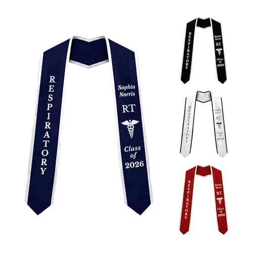 Respiratory Therapy Graduation Stole – Respiratory Therapist Grad Sash for Healthcare Students, Medical Ceremony Accessory Gift for Class of 2026 Graduate