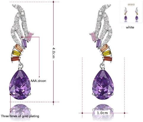 ROXI Genuine Austrian Big Shinning Purple Wing Crystals Fashion Flower