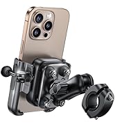 Lamicall Motorbike Phone Holder [Dual Anti-Shock] - [2025 All-Metal] Bike Phone Holder, Anti-thef...