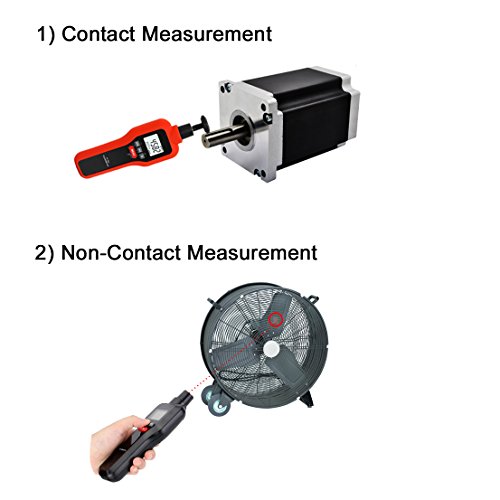 Mengshen Digital Tachometer, 2 In 1 Non-Contact & Contact Tach Rotation Speed Measurement Rpm Meter #TOP5