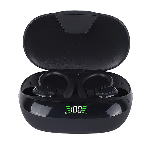Dpofirs Bluetooth Headphones Earbuds, Waterproof Ear Buds Over Ear Stereo Bass Earphones with Earhooks, Sport Earphones with LED Display for Running Workout Gym Phone