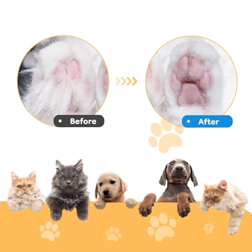Image of Pet Grooming Combo for Dogs & Cats - Waterproof Low-Noise Paw Hair Trimmer with LED Light + 50 Pcs Natural Dog Ear Wipes, Rechargeable Shaver & Ear Cleaner, Reduce Wax & Itching