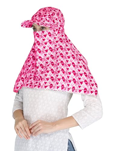 Image of Scarf Face Cover Cap Mask Sun Protection Head Hair Face Wrap Bandana Stole For Girls and Women