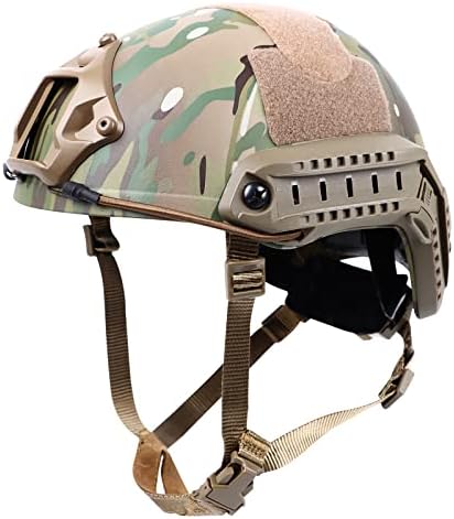 GHILEO Airsoft Tactical Military Helmet, Fast MH/PJ/BJ Type Combat Protective Gear for Paintball Game Skateboard Outdoor Activities